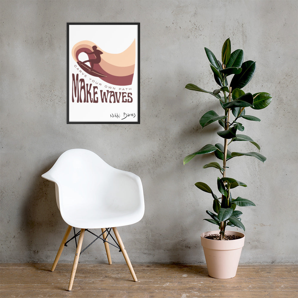 Framed matte paper poster